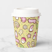 Kekse Weihnachtsgelb Pappbecher (Rückseite)