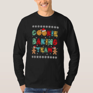 Keksteam backt Lebkuchenmänner mit Weihnachtshüten T-Shirt