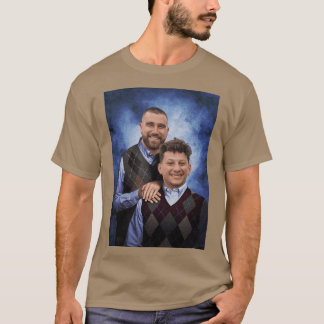 Kelce und Mahomes Stiefbrüder retro T-Shirt