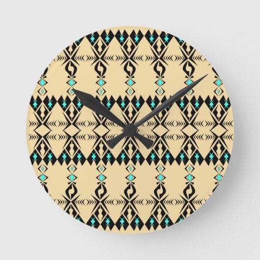 Kele ~ Sparrow Runde Wanduhr (Vorderseite)