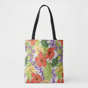 Keleah Tropical Hawaiian Hibiskus Orchids Beach Tasche