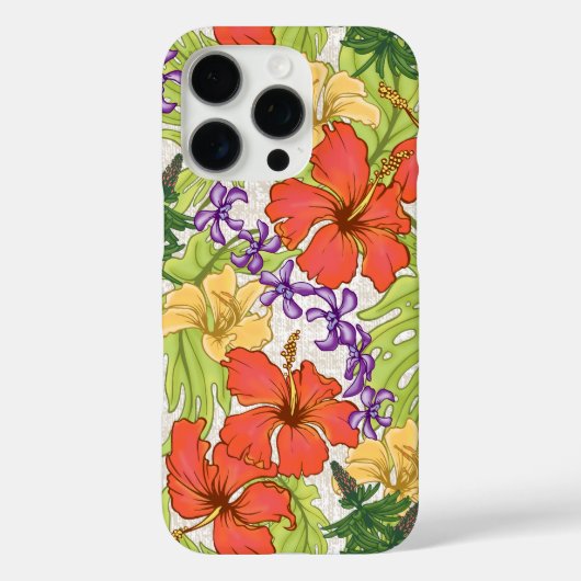 Keleah Tropical Hawaiian Hibiskus und Orchideen Case-Mate iPhone Hülle (Rückseite)