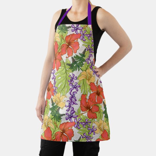 Keleah Tropical Hawaiian Hibiskus und Orchideen Schürze (InSitu)