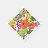 Keleah Tropical Hawaiian Hibiskus und Orchideen Serviette (Ecke)