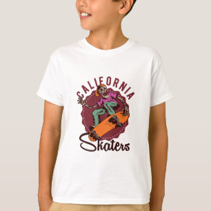 keleton Skater T - Shirt Design - Edgy & Cool Stre