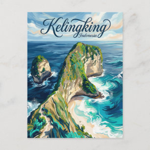 Kelingking Beach Indonesien Postkarte