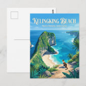 Kelingking Strand Indonesien Postkarte (Vorne/Hinten)