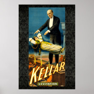 Kellar der Magier Neuauflage Vintage 36 x 24 Poste Poster