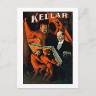 Kellar der Magier Vintage-Magie Postkarte