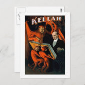 Kellar Der Vintage Magier Postkarte (Vorne/Hinten)