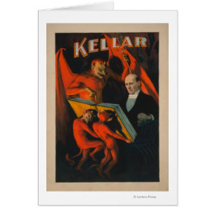 Kellar Devil and Demos with Magic Book Poster
