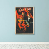 Kellar Devil and Demos with Magic Book Poster Leinwanddruck (Insitu (Holzboden))