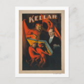Kellar Devil and Demos with Magic Book Poster Postkarte (Vorderseite)