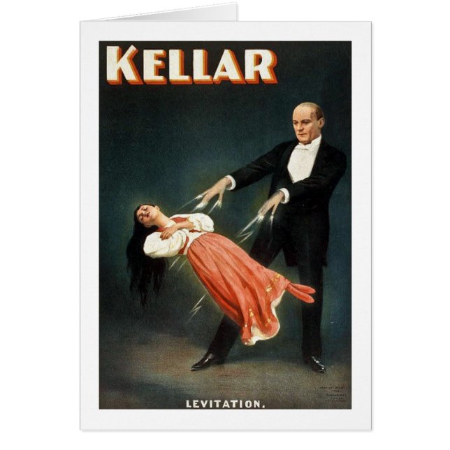 Kellar die Magier-Levitation - Vintage Anzeige (Vorne)