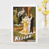 Kellar ~ Gone Magician Vintage Magic Act Karte (Gelbe Blume)