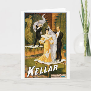 Kellar ~ Gone Magician Vintage Magic Act Karte