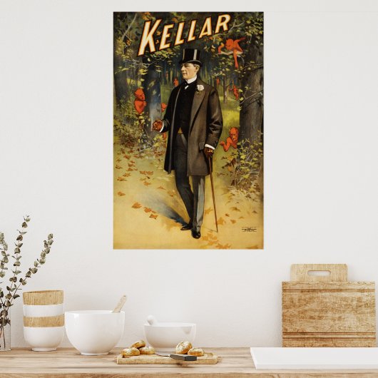 Kellar im Wald mit Dämonen Poster (Küche)