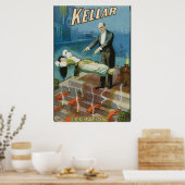 Kellar Levitation Vintag Magician Werbung Poster (Küche)
