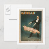 Kellar Levitation Zauberposter #1 Postkarte (Vorne/Hinten)