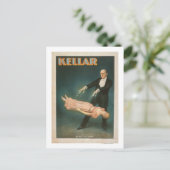 Kellar Levitation Zauberposter #1 Postkarte (Stehend Vorderseite)