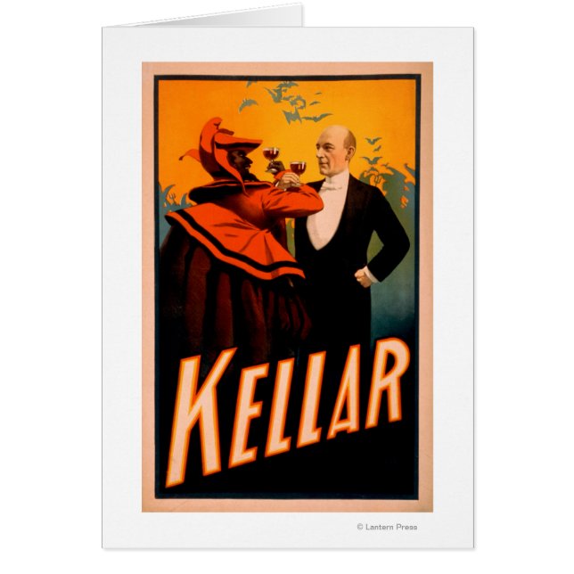 Kellar Magician trinkt Wein mit dem Teufel (Vorne)