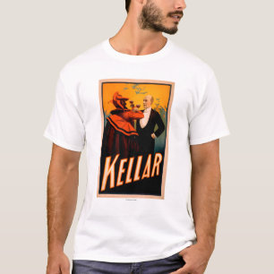 Kellar Magier-trinkender Wein mit dem Teufel T-Shirt