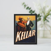 Kellar - Magier - Vintages Theaterposter Postkarte (Stehend Vorderseite)