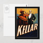 Kellar - Magier - Vintages Theaterposter Postkarte (Vorne/Hinten)