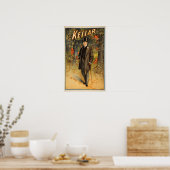 Kellar Portrait mit Werbeplakaten für Teufel Poster (Küche)