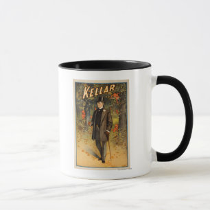 Kellar-Porträt mit Teufel Werbeplakat Tasse