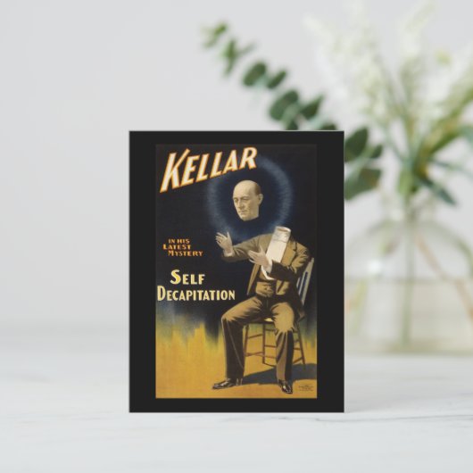 Kellar Self Enthauptung Postkarte (Stehend Vorderseite)
