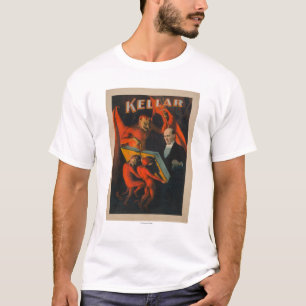 Kellar Teufel und Dämonen mit Magiebuchposter T-Shirt