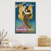 Kellars ~ Goldener Schmetterling Vintager Magic Ac Poster (Küche)
