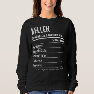 Kellen Serving Size Nutrition Label Calories Sweatshirt
