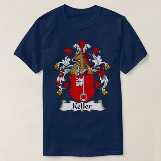 Keller Coat of Arms Familienwappen T-Shirt (Design vorne)