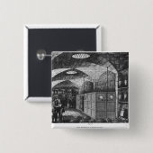 Keller der Bank von Frankreich in Paris, 1897 Button (Vorne & Hinten)