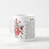Keller Familien-Wappen Tasse (Vorderseite Links)