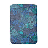 Keller Garten in Blau Badematte (Vorderseite Vertikal)