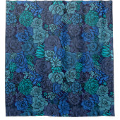 Keller Garten in Blau Duschvorhang (Vorderseite)