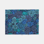 Keller Garten in Blau Fleecedecke (Vorderseite (Horizontal))