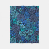 Keller Garten in Blau Fleecedecke (Vorderseite)