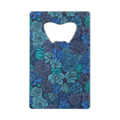 Keller Garten in Blau Geldbeutel Flaschenöffner (Vorderseite)