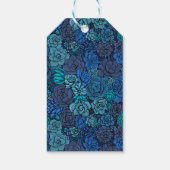 Keller Garten in Blau Geschenkanhänger (Rückseite)