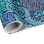 Keller Garten in Blau Geschenkpapier (Rolleneckpunkt)