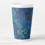 Keller Garten in Blau Milchtasse (Vorderseite)