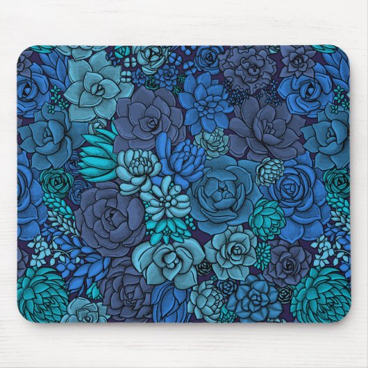 Keller Garten in Blau Mousepad (Vorne)