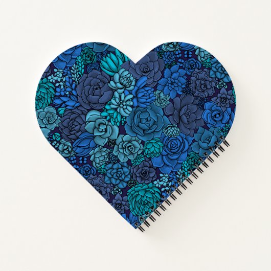 Keller Garten in Blau Notizblock (Rückseite)