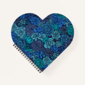 Keller Garten in Blau Notizblock (Vorderseite)