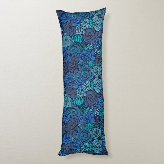 Keller Garten in Blau Seitenschläferkissen (Rückseite (Vertikal))