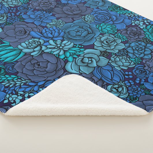 Keller Garten in Blau Sherpadecke (3/4)